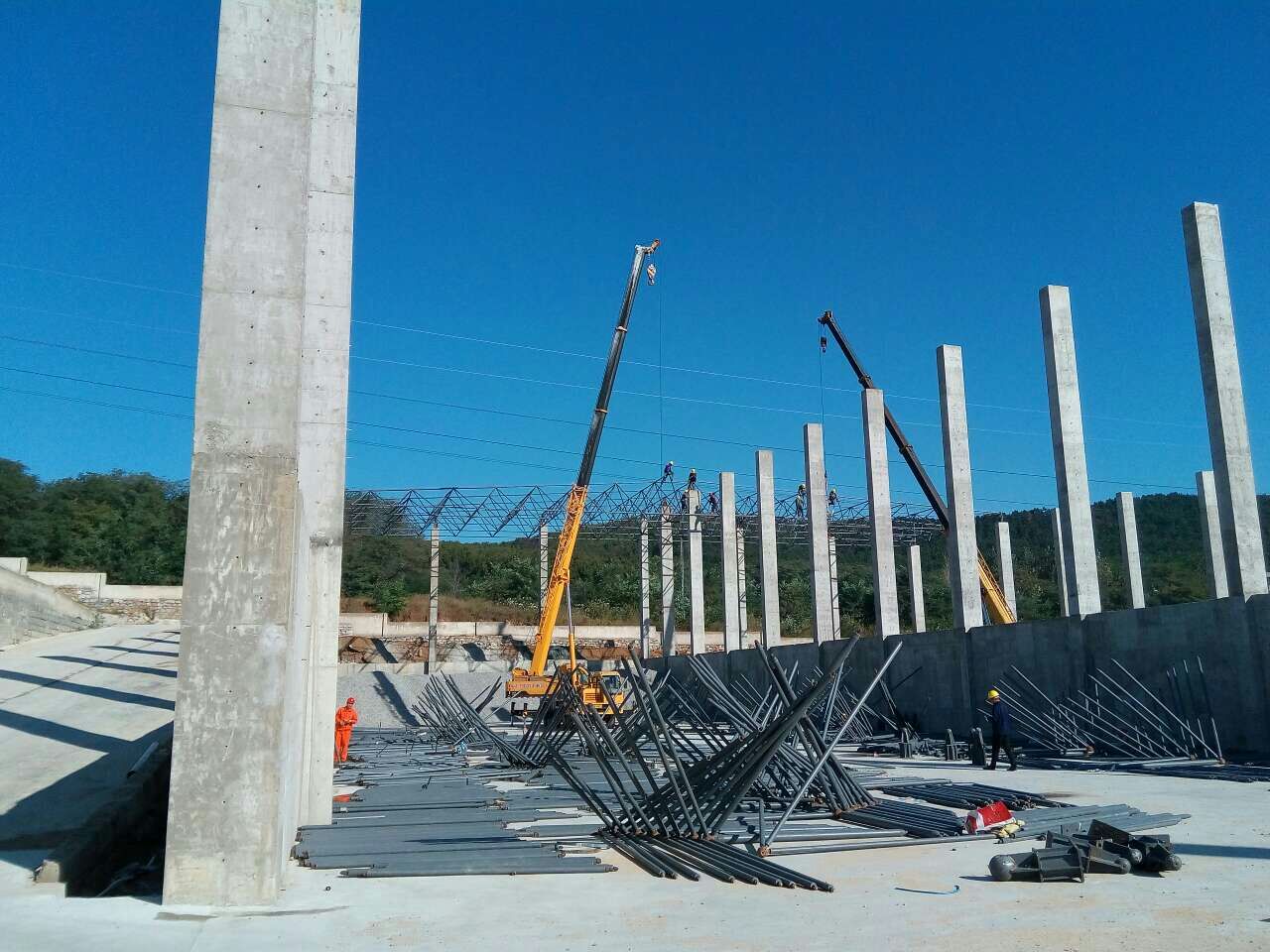 河北搅拌站网架